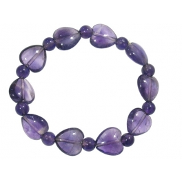 Amethyst heart beads bracelet Amethyst heart beads bracelet