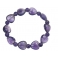 Amethyst heart beads bracelet