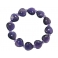 Amethyst heart beads bracelet