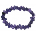 Amethyst wooden fish drum beads bracelet