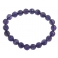 Amethyst faceted round beads bracelet