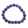 Amethyst faceted round beads bracelet