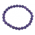 Amethyst round beads bracelet