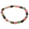 Muticolor Tourmaline round beads bracelet