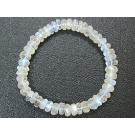 Blue sheen color Moonstone faceted barrel beads bracelet Blue sheen color Moonstone faceted barrel beads bracelet