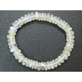 Blue sheen color Moonstone faceted barrel beads bracelet Blue sheen color Moonstone faceted barrel beads bracelet