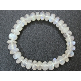 Blue sheen color Moonstone flat beads bracelet Blue sheen color Moonstone flat beads bracelet