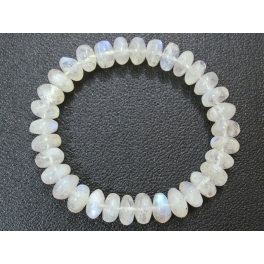 Blue sheen color Moonstone flat beads bracelet Blue sheen color Moonstone flat beads bracelet