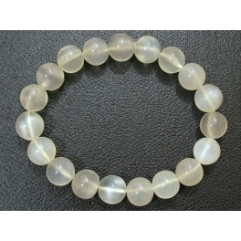 silver color Moonstone round beads bracelet silver color Moonstone round beads bracelet