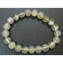 Grey color Moonstone round beads bracelet Grey color Moonstone round beads bracelet