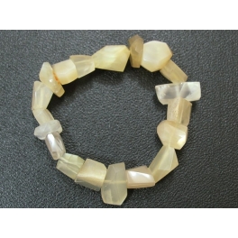 Blue sheen color Moonstone irregular beads bracelet Blue sheen color Moonstone irregular beads bracelet