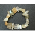 Blue sheen color Moonstone irregular beads bracelet