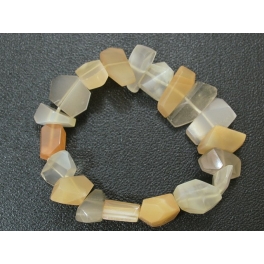 Blue sheen color Moonstone irregular beads bracelet Blue sheen color Moonstone irregular beads bracelet
