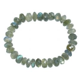 Labradorite faceted flat beads bracelet Labradorite faceted flat beads bracelet