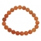 Orange color Moonstone  round beads bracelet