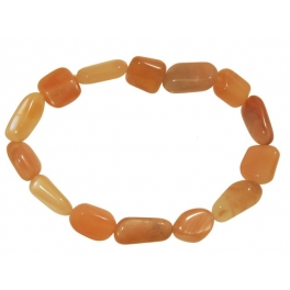 Orange color Moonstone irregular beads bracelet Orange color Moonstone irregular beads bracelet