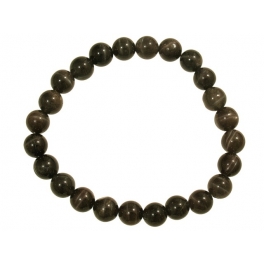 Black color Moonstone  round beads bracelet