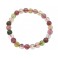 Muticolor Tourmaline round beads bracelet