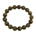 Black color Moonstone  round beads bracelet