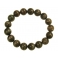 Black color Moonstone  round beads bracelet