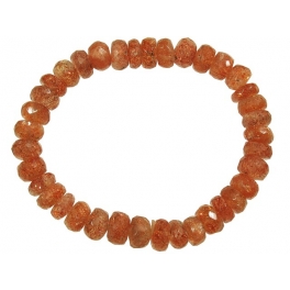 Sunstone barrel beads bracelet