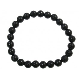 Black Tourmaline round beads bracelet Black Tourmaline round beads bracelet