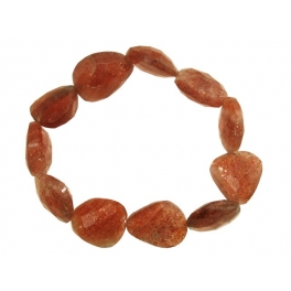 Sunstone irregular beads bracelet