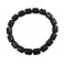 Black Tourmaline barrel shaped beads bracelet
