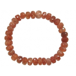 Sunstone faceted flat beads bracelet Sunstone faceted flat beads bracelet