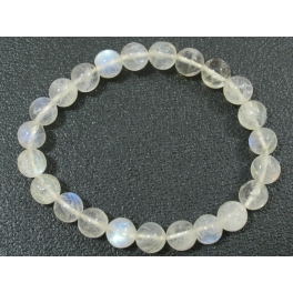 Blue sheen color Moonstone round beads bracelet Blue sheen color Moonstone round beads bracelet