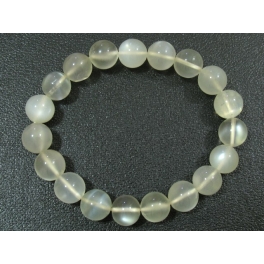 silver color Moonstone round beads bracelet silver color Moonstone round beads bracelet