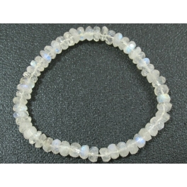 Blue sheen color Moonstone faceted flat beads bracelet Blue sheen color Moonstone faceted flat beads bracelet