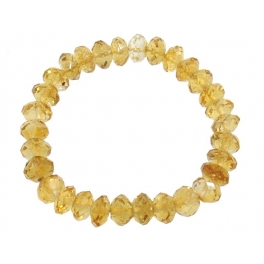 Citrine faceted flat beads bracelet Citrine faceted flat beads bracelet