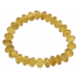 Citrine faceted flat beads bracelet Citrine faceted flat beads bracelet