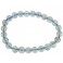 Aquamarine round beads bracelet