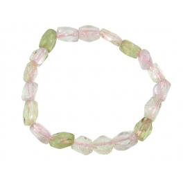 Kunzite irregular beads bracelet Kunzite irregular beads bracelet