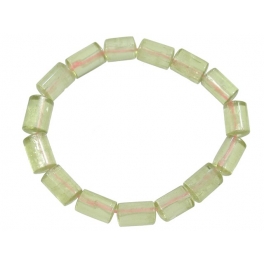 Green Kunzite barrel beads bracelet Green Kunzite barrel beads bracelet