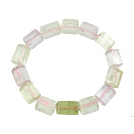 Kunzite barrel beads bracelet Kunzite barrel beads bracelet