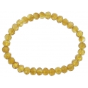 Citrine faceted flat beads bracelet
