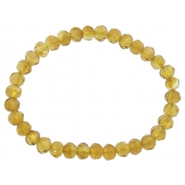 Citrine faceted flat beads bracelet Citrine faceted flat beads bracelet