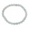Aquamarine round beads bracelet