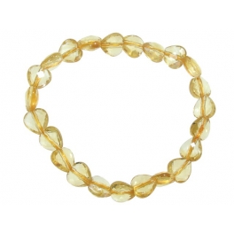 Citrine faceted heart beads bracelet Citrine faceted heart beads bracelet