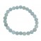 Aquamarine round beads bracelet