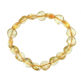 Citrine faceted heart beads bracelet Citrine faceted heart beads bracelet