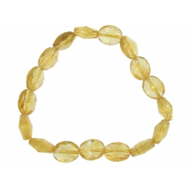 Citrine faceted flat beads bracelet Citrine faceted flat beads bracelet