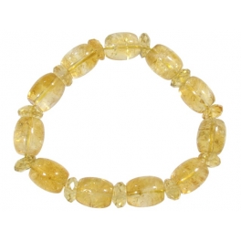 Citrine barrel beads bracelet Citrine barrel beads bracelet