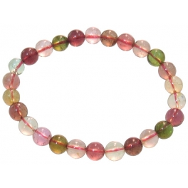 Muticolor Tourmaline round beads bracelet Muticolor Tourmaline round beads bracelet