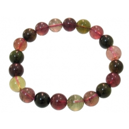 Muticolor Tourmaline round beads bracelet Muticolor Tourmaline round beads bracelet