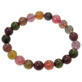 Muticolor Tourmaline round beads bracelet Muticolor Tourmaline round beads bracelet