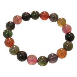 Muticolor Tourmaline round beads bracelet Muticolor Tourmaline round beads bracelet